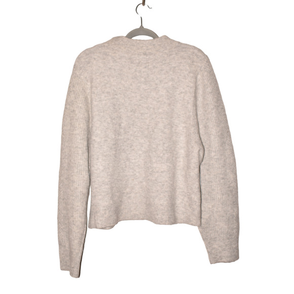TOPSHOP NEW $65 Long Sleeve High Neck Pullover Sweater Gray Heather US Size 14 - Picture 2 of 3